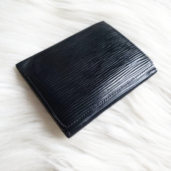 Louis Vuitton Accessories - Louis Vuitton Black Epi Leather Business Card Case